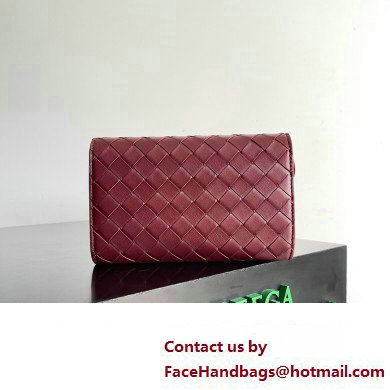 Bottega Veneta Andiamo Large Flap Wallet BAROLO with metallic knot closure 2024 - Click Image to Close