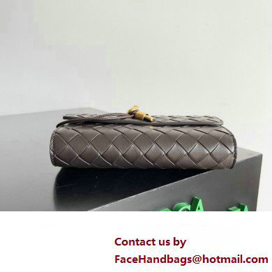 Bottega Veneta Andiamo Large Flap Wallet FONDANT with metallic knot closure 2024