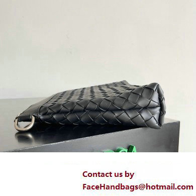 Bottega Veneta Intrecciato leather pouch Clutch Bag Black