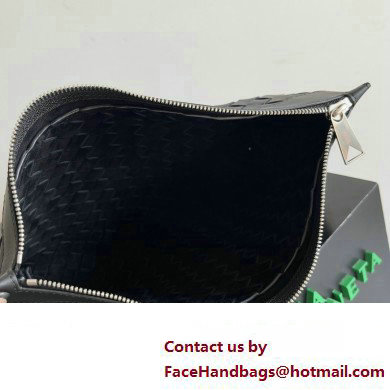 Bottega Veneta Intrecciato leather pouch Clutch Bag Black