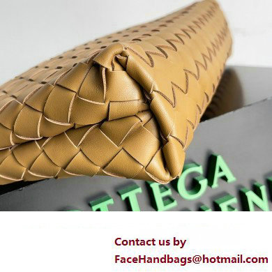 Bottega Veneta Intrecciato leather pouch Clutch Bag Brown