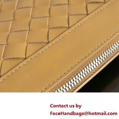 Bottega Veneta Intrecciato leather pouch Clutch Bag Brown