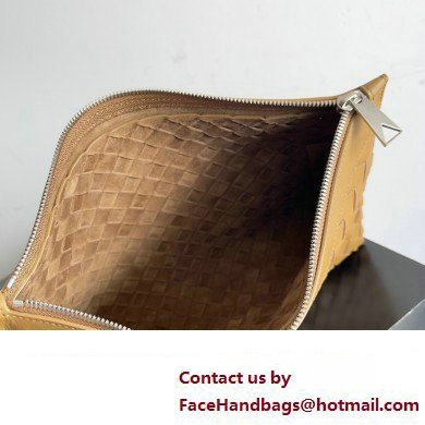 Bottega Veneta Intrecciato leather pouch Clutch Bag Brown