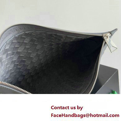 Bottega Veneta Intrecciato leather pouch Clutch Bag Gray