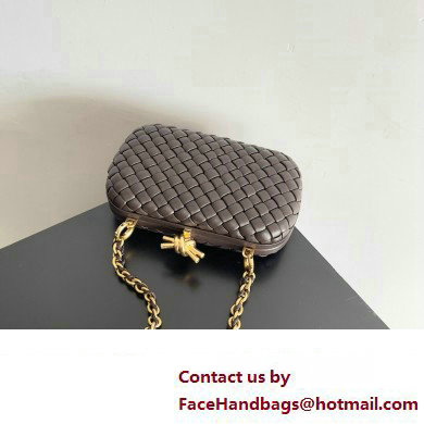 Bottega Veneta Knot With Chain Padded Intreccio leather minaudiere Bag Fondant 2024