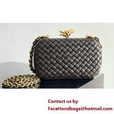 Bottega Veneta Knot With Chain Padded Intreccio leather minaudiere Bag Fondant 2024