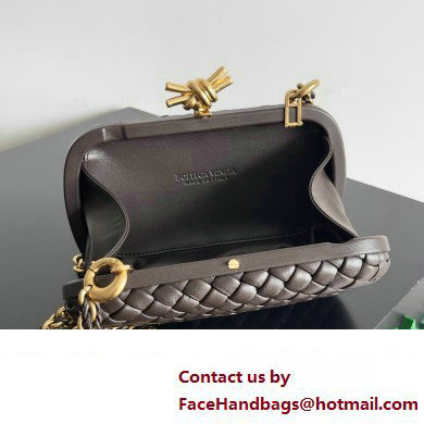 Bottega Veneta Knot With Chain Padded Intreccio leather minaudiere Bag Fondant 2024