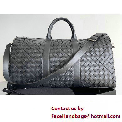 Bottega Veneta Medium Intrecciato Duffle Intrecciato leather Bag Black