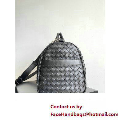 Bottega Veneta Medium Intrecciato Duffle Intrecciato leather Bag Black