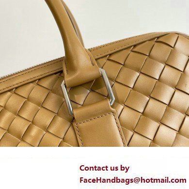 Bottega Veneta Slim Intrecciato Briefcase Bag Brown