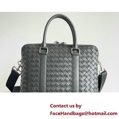 Bottega Veneta Slim Intrecciato Briefcase Bag Dark green