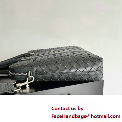 Bottega Veneta Slim Intrecciato Briefcase Bag Dark green