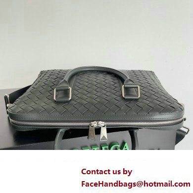 Bottega Veneta Slim Intrecciato Briefcase Bag Dark green