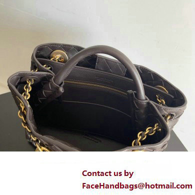 Bottega Veneta Small Andiamo Intrecciato leather top handle Bag FONDANT With Chain 2024