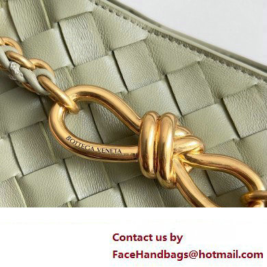 Bottega Veneta Small Andiamo Intrecciato leather top handle Bag TRAVERTINE With Chain 2024