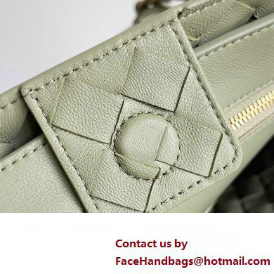 Bottega Veneta Small Andiamo Intrecciato leather top handle Bag TRAVERTINE With Chain 2024