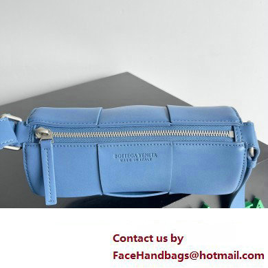 Bottega Veneta Small Canette Intreccio leather cross-body Bag Blue