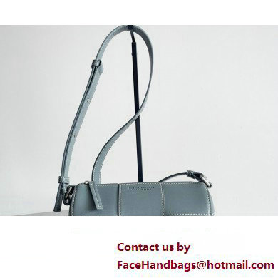 Bottega Veneta Small Canette Intreccio leather cross-body Bag Gray Blue - Click Image to Close