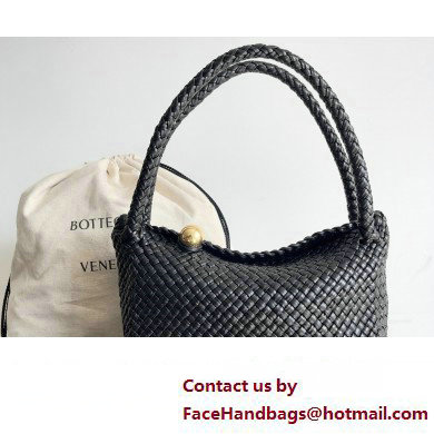 Bottega Veneta Tosca Small Intreccio leather Shoulder Bag Black/Gold 2024 - Click Image to Close