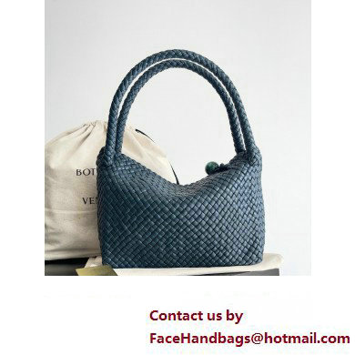 Bottega Veneta Tosca Small Intreccio leather Shoulder Bag Navy Blue 2024