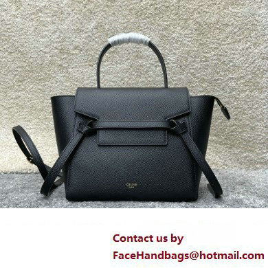 CelineNano Belt bag in grained calfskin black 2024