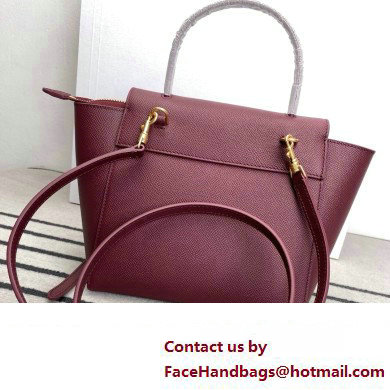 CelineNano Belt bag in grained calfskin burgundy 2024 - Click Image to Close