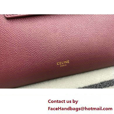 CelineNano Belt bag in grained calfskin burgundy 2024