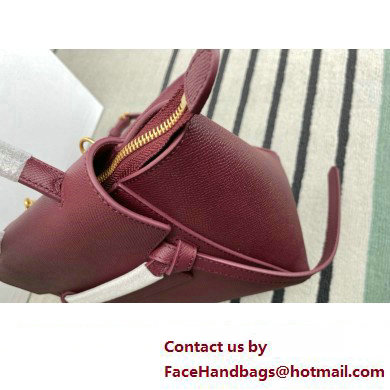 CelineNano Belt bag in grained calfskin burgundy 2024