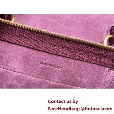 CelineNano Belt bag in grained calfskin burgundy 2024