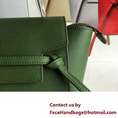 CelineNano Belt bag in grained calfskin green 01 2024 - Click Image to Close