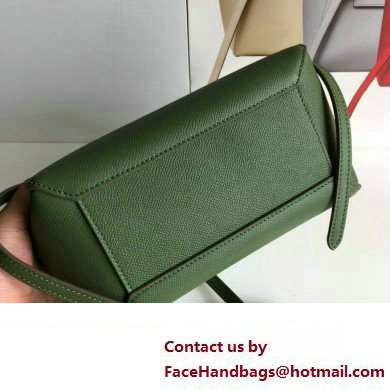 CelineNano Belt bag in grained calfskin green 01 2024