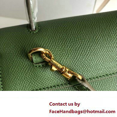 CelineNano Belt bag in grained calfskin green 01 2024