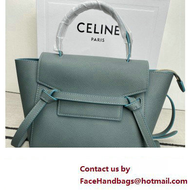 CelineNano Belt bag in grained calfskin green 02 2024