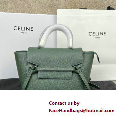 CelineNano Belt bag in grained calfskin green 03 2024 - Click Image to Close