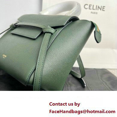 CelineNano Belt bag in grained calfskin green 03 2024