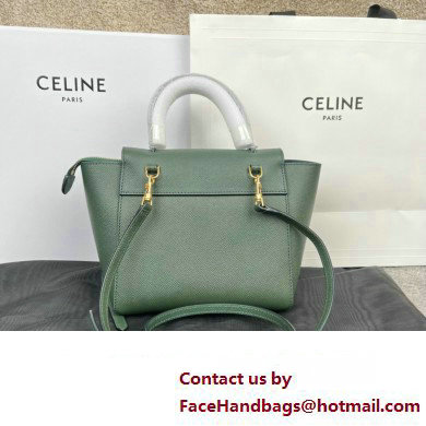 CelineNano Belt bag in grained calfskin green 03 2024