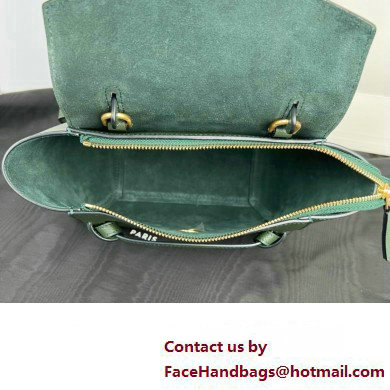 CelineNano Belt bag in grained calfskin green 03 2024