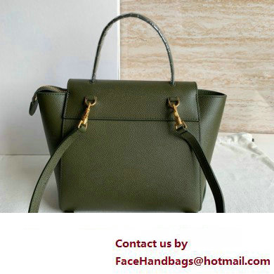 CelineNano Belt bag in grained calfskin green 04 2024