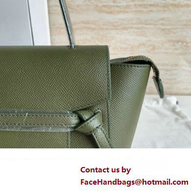 CelineNano Belt bag in grained calfskin green 04 2024