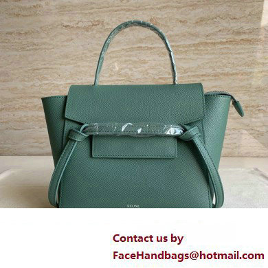 CelineNano Belt bag in grained calfskin green 06 2024