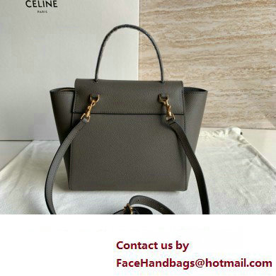 CelineNano Belt bag in grained calfskin gris etain 2024