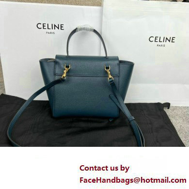 CelineNano Belt bag in grained calfskin navy blue 2024