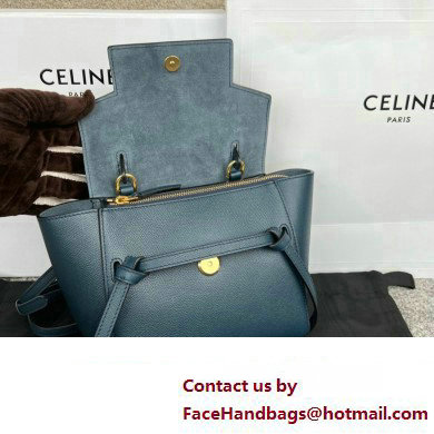 CelineNano Belt bag in grained calfskin navy blue 2024