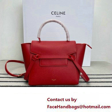 CelineNano Belt bag in grained calfskin red 2024