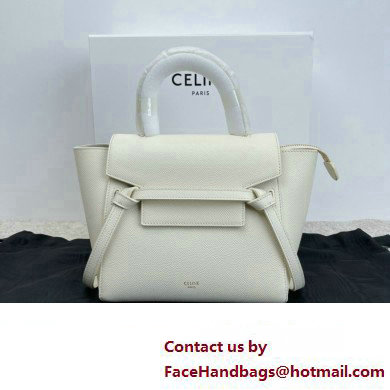 CelineNano Belt bag in grained calfskin white 2024