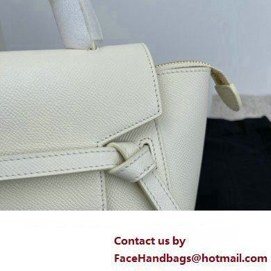 CelineNano Belt bag in grained calfskin white 2024