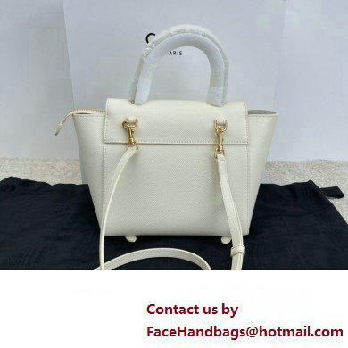 CelineNano Belt bag in grained calfskin white 2024