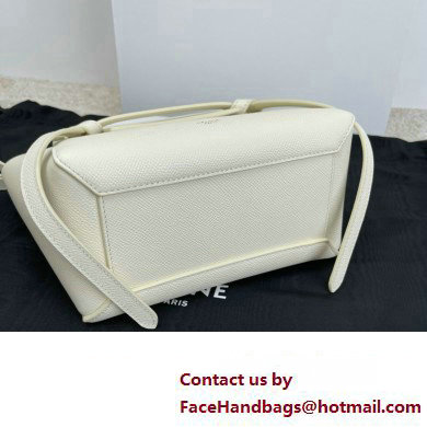 CelineNano Belt bag in grained calfskin white 2024