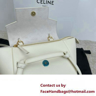 CelineNano Belt bag in grained calfskin white 2024