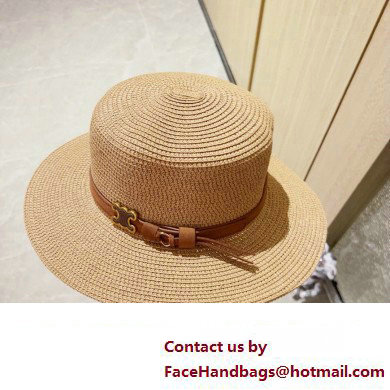 Celinepanama hat in straw Natural / Chestnut 2024